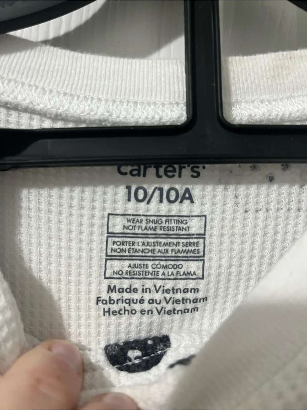Carters white thermal